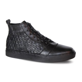 Elvaro Black Leather Boots Sneakers