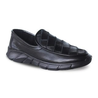 Arvano Black Leather Slip On